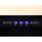 Vinotemp Connoisseur Series Triple-Zone Wine and 2 Drawer Beverage Cooler, 135 Bottle Capacity, in Stainless Steel EL-BWC30TB-S