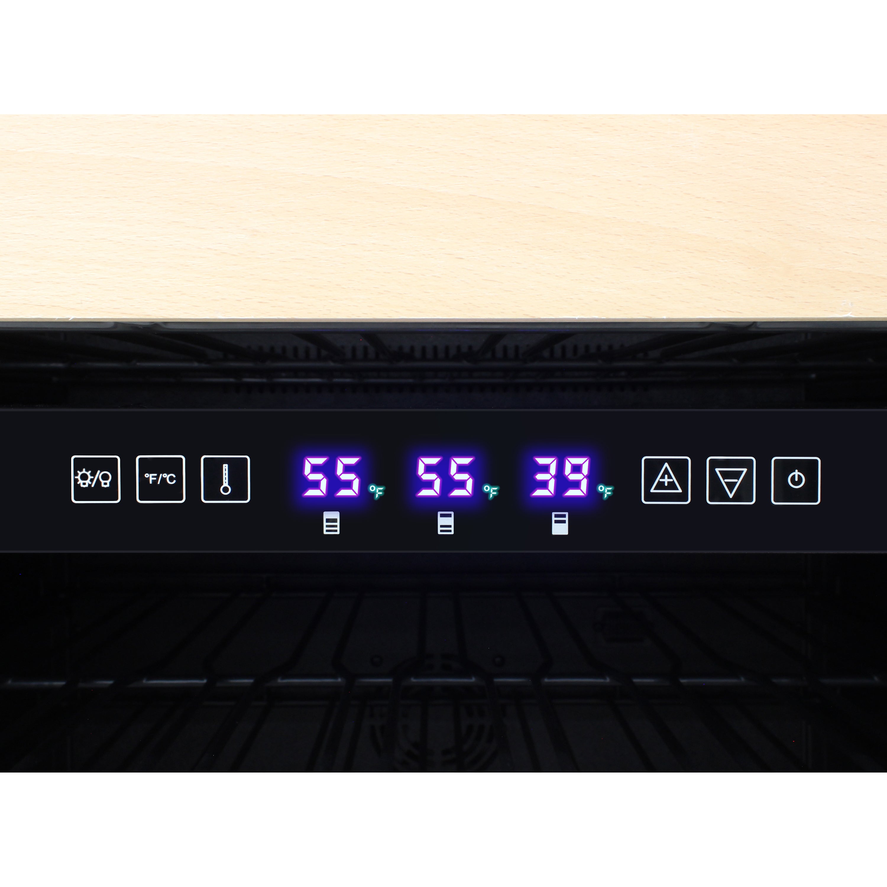 Vinotemp Connoisseur Series Triple-Zone Wine and 2 Drawer Beverage Cooler, 135 Bottle Capacity, in Stainless Steel EL-BWC30TB-S