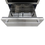 Vinotemp Connoisseur Series Triple-Zone Wine and 2 Drawer Beverage Cooler, 135 Bottle Capacity, in Stainless Steel EL-BWC30TB-S