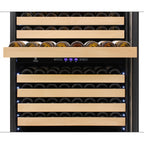 Vinotemp Connoisseur Series Triple-Zone Wine and 2 Drawer Beverage Cooler, 135 Bottle Capacity, in Stainless Steel EL-BWC30TB-S