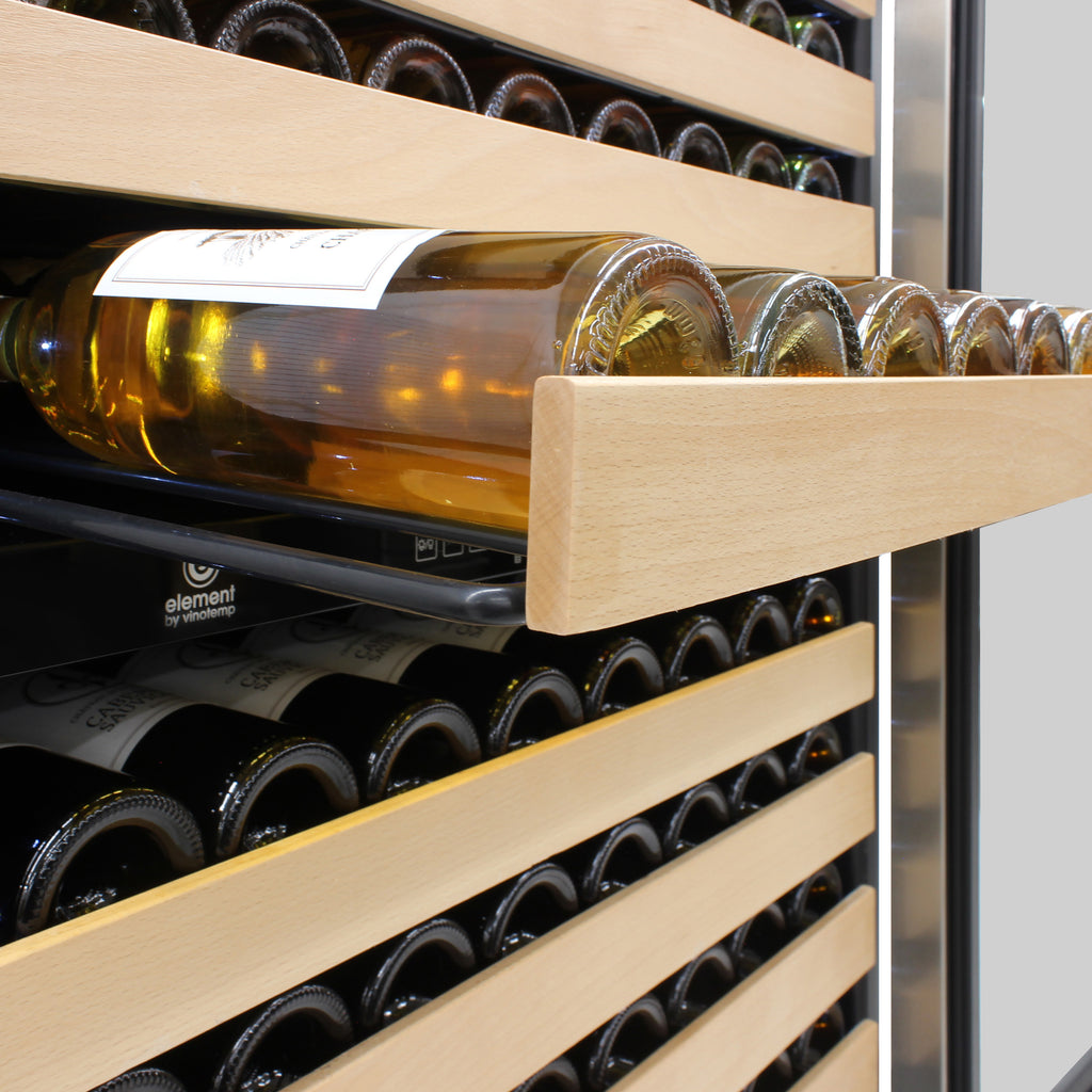 Vinotemp Connoisseur Series Triple-Zone Wine and 2 Drawer Beverage Cooler, 135 Bottle Capacity, in Stainless Steel EL-BWC30TB-S