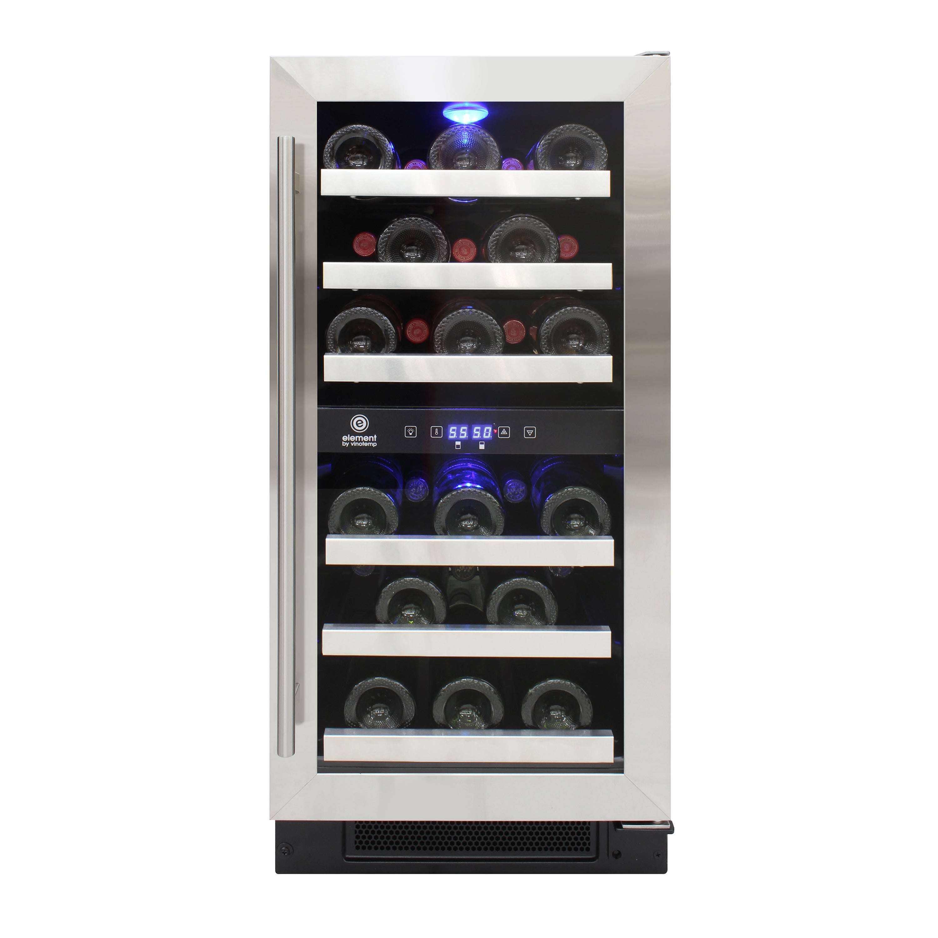 Vinotemp Connoisseur Series Compact 28-Bottle Dual-Zone Wine Cooler EL-WCU113-03