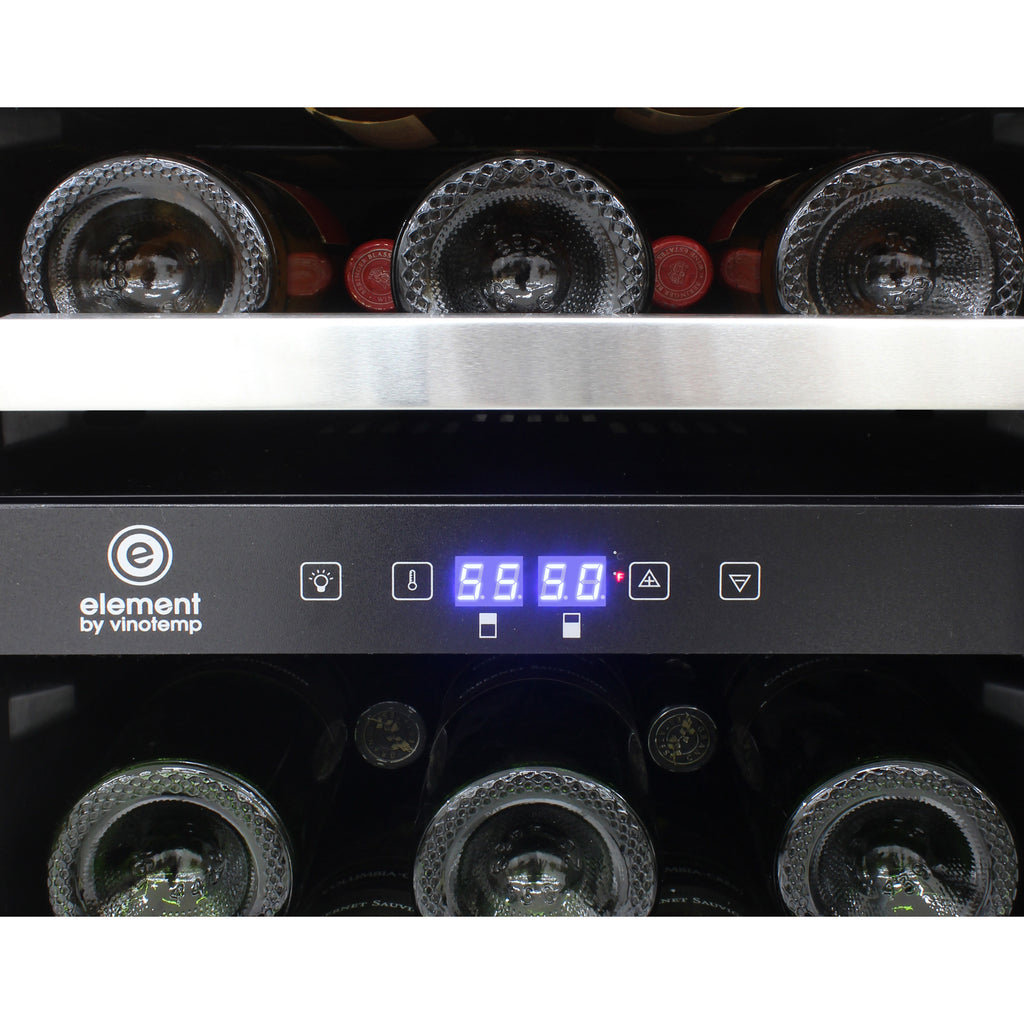 Vinotemp Connoisseur Series Compact 28-Bottle Dual-Zone Wine Cooler EL-WCU113-03
