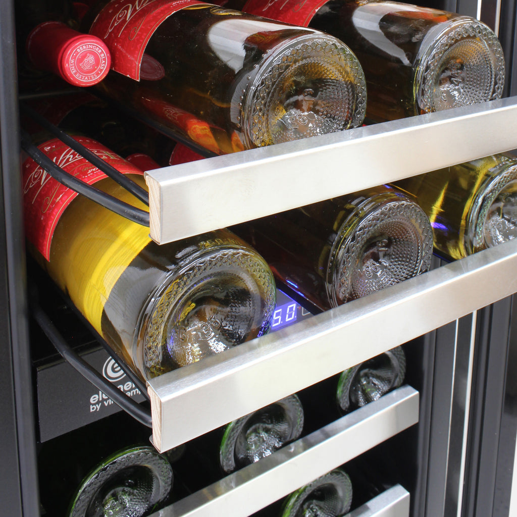Vinotemp Connoisseur Series Compact 28-Bottle Dual-Zone Wine Cooler EL-WCU113-03