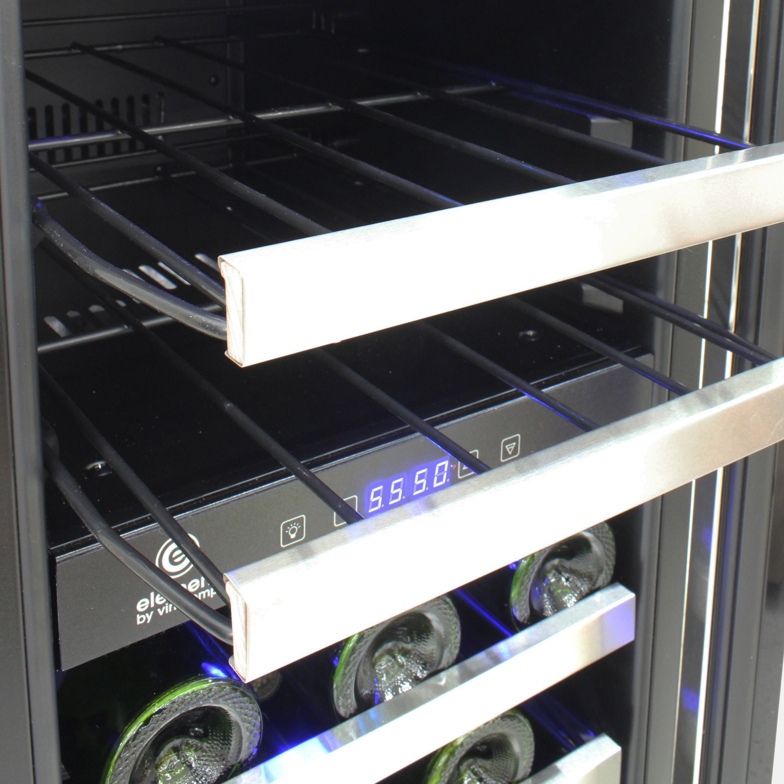 Vinotemp Connoisseur Series Compact 28-Bottle Dual-Zone Wine Cooler EL-WCU113-03