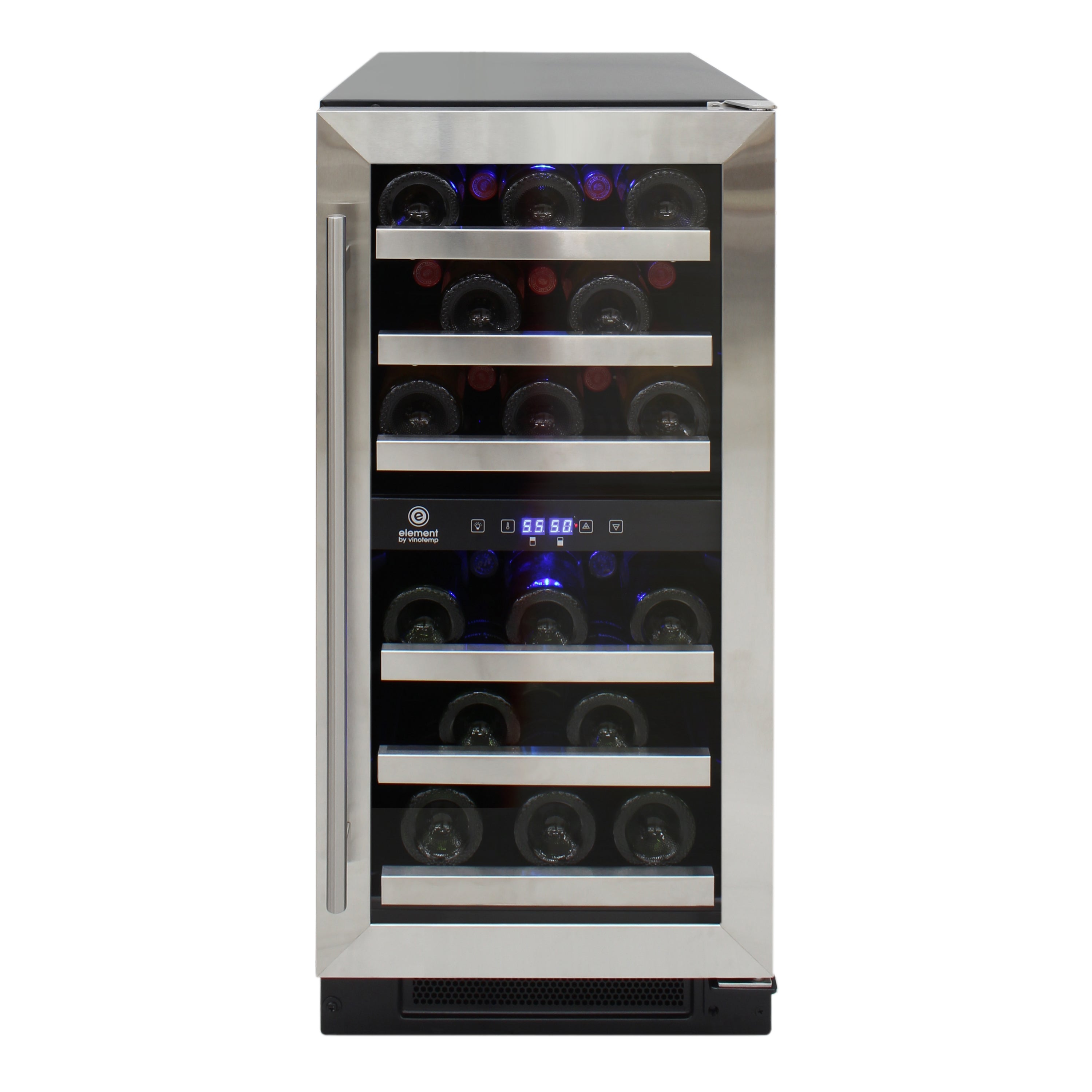 Vinotemp Connoisseur Series Compact 28-Bottle Dual-Zone Wine Cooler EL-WCU113-03