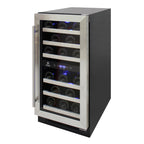 Vinotemp Connoisseur Series Compact 28-Bottle Dual-Zone Wine Cooler EL-WCU113-03