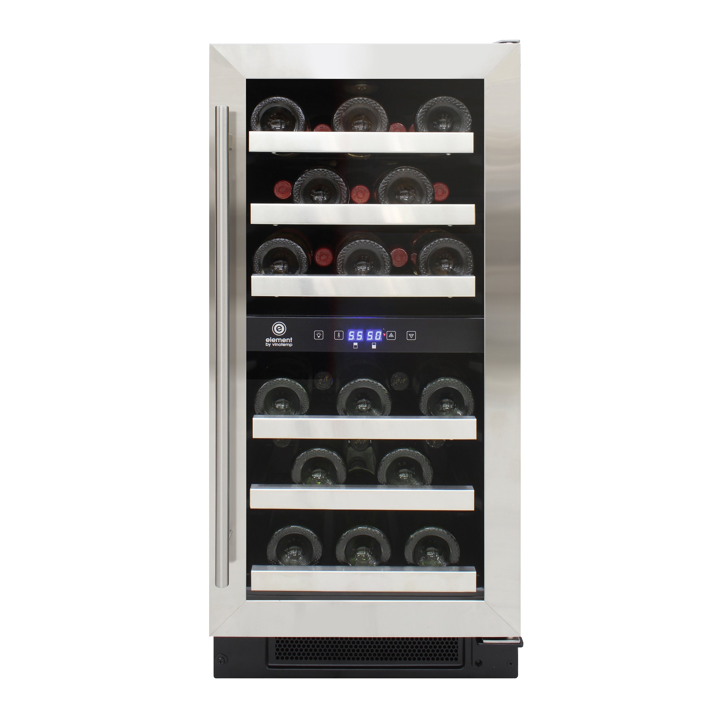 Vinotemp Connoisseur Series Compact 28-Bottle Dual-Zone Wine Cooler EL-WCU113-03