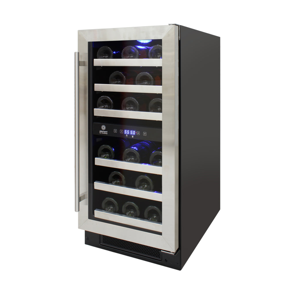 Vinotemp Connoisseur Series Compact 28-Bottle Dual-Zone Wine Cooler EL-WCU113-03
