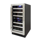 Vinotemp Connoisseur Series Compact 28-Bottle Dual-Zone Wine Cooler EL-WCU113-03