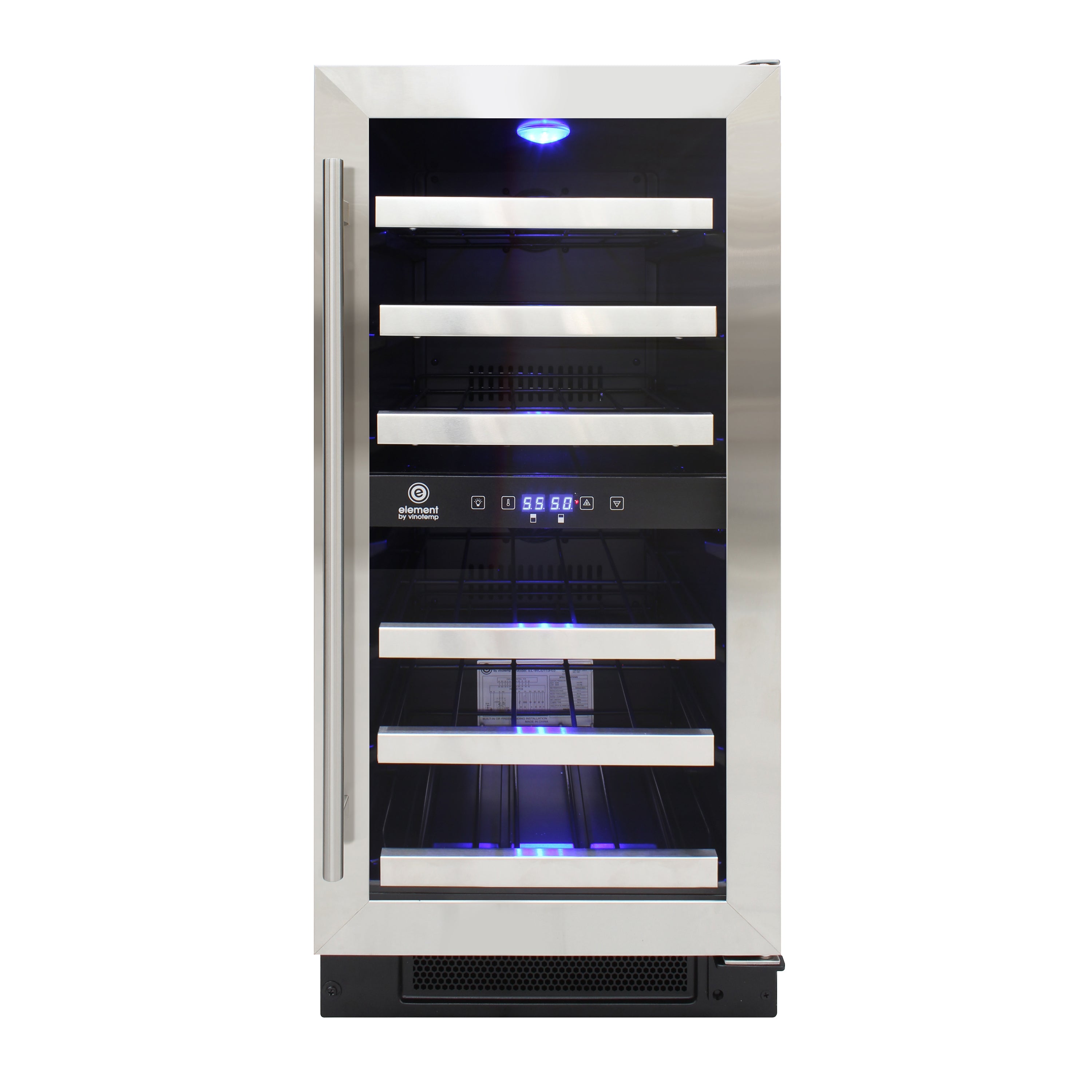 Vinotemp Connoisseur Series Compact 28-Bottle Dual-Zone Wine Cooler EL-WCU113-03