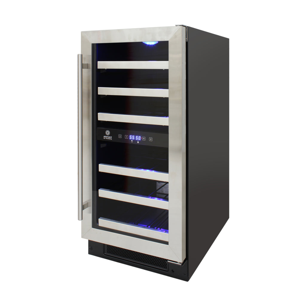 Vinotemp Connoisseur Series Compact 28-Bottle Dual-Zone Wine Cooler EL-WCU113-03