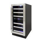 Vinotemp Connoisseur Series Compact 28-Bottle Dual-Zone Wine Cooler EL-WCU113-03