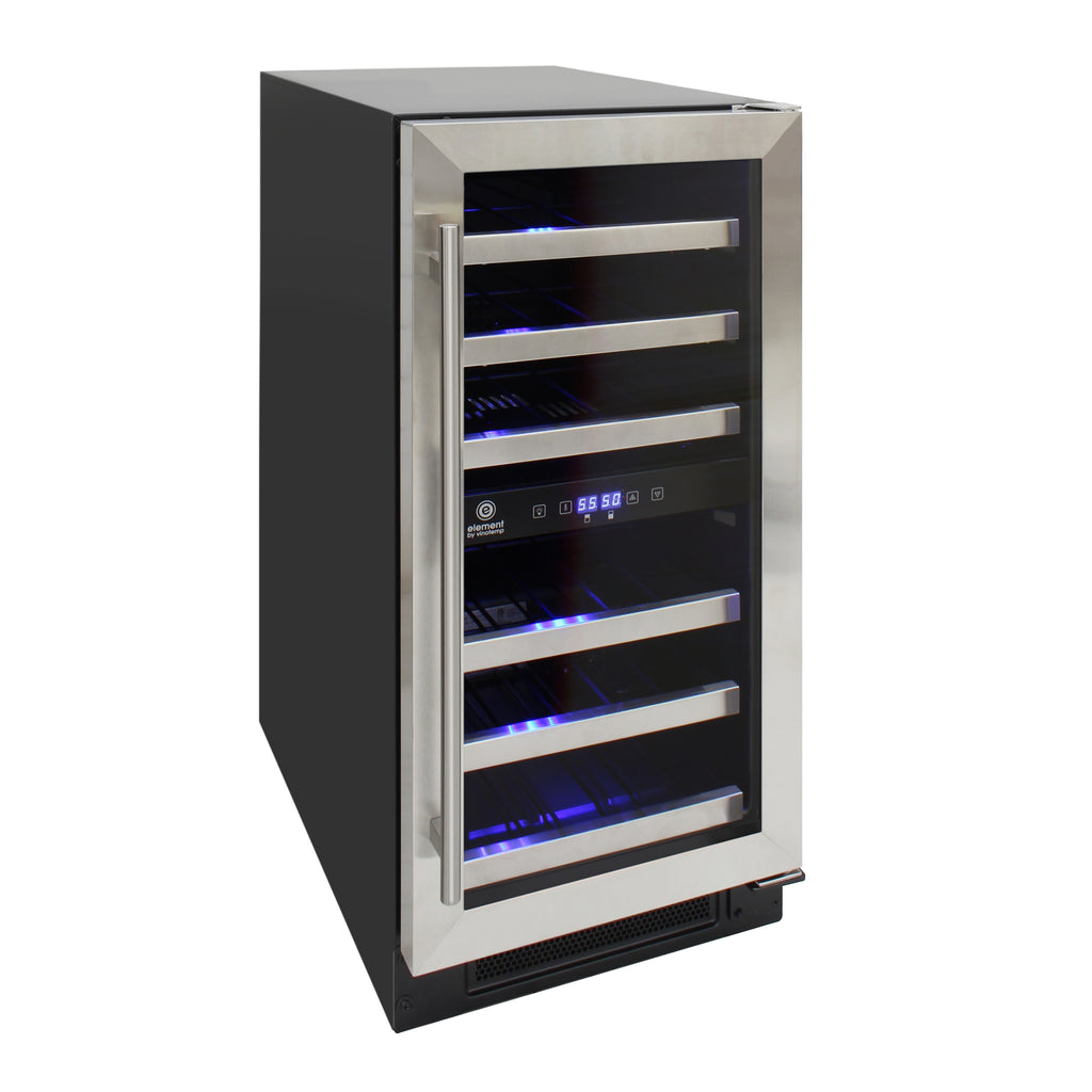 Vinotemp Connoisseur Series Compact 28-Bottle Dual-Zone Wine Cooler EL-WCU113-03