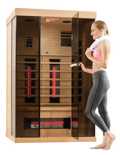 EROMMY Infrared Sauna 2 Person with Chromotherapy Heater for Home or Gym EY-WGAH002MS