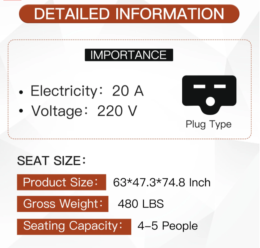 EROMMY Infrared Sauna 3 Person with Full Spectrum Heaters for Home or Gym  EY-WGAH003MS