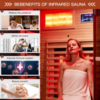 EROMMY Infrared Sauna 3 Person with Full Spectrum Heaters for Home or Gym  EY-WGAH003MS