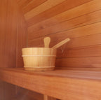 Scandia Electric Barrel Sauna with Canopy BS65-C