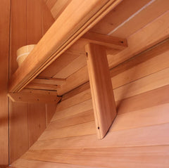 Scandia Electric Barrel Sauna with Canopy BS65-C