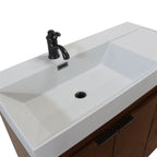 Bellaterra Evora 39 in. Single Sink Vanity in Walnut with Composite Granite Top G3918-WA-FG
