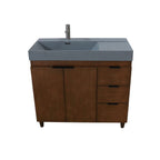Bellaterra Evora 39 in. Single Sink Vanity in Walnut with Composite Granite Top G3918-WA-FG