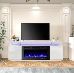 EROMMY 70 inch TV Entertainment Center with Fireplace SP-EY-US-WQHM-022BK