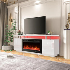 EROMMY 70 inch TV Entertainment Center with Fireplace SP-EY-US-WQHM-022BK