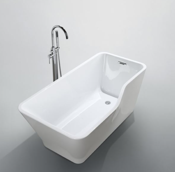 Bellaterra Florence 59 in. Freestanding Bathtub in Glossy White BA6818