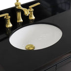 Bellaterra Forli 37 in. Single Vanity in Dark Gray Finish with Black Galaxy Counter- Left Door/Left Sink 400800-37L-DG-BGOL