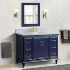 Bellaterra Forli 49 in. Single Sink Vanity in Blue Finish with Countertop and Sink 400800-49S-BU-WMO