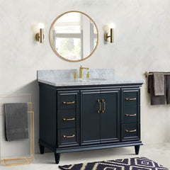 Bellaterra Forli 49 in. Single Sink Vanity in Dark Gray Finish with Countertop and Sink 400800-49S-DG-WMRD