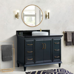 Bellaterra Forli 49 in. Single Sink Vanity in Dark Gray Finish with Countertop and Sink 400800-49S-DG-WMRD