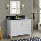 Bellaterra Forli 49 in. Single Sink Vanity in White Finish with Countertop and Sink 400800-49S-WH-WMO