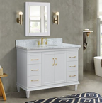 Bellaterra Forli 49 in. Single Sink Vanity in White Finish with Countertop and Sink 400800-49S-WH-WMO