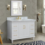 Bellaterra Forli 49 in. Single Sink Vanity in White Finish with Countertop and Sink 400800-49S-WH-WMO