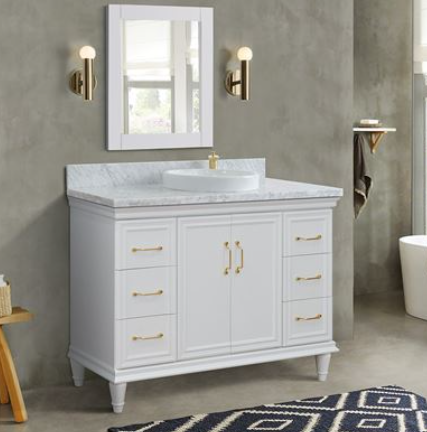 Bellaterra Forli 49 in. Single Sink Vanity in White Finish with Countertop and Sink 400800-49S-WH-WMO