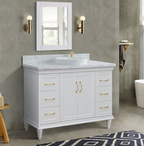 Bellaterra Forli 49 in. Single Sink Vanity in White Finish with Countertop and Sink 400800-49S-WH-WMO