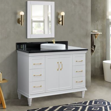 Bellaterra Forli 49 in. Single Sink Vanity in White Finish with Countertop and Sink 400800-49S-WH-WMO