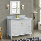 Bellaterra Forli 49 in. Single Sink Vanity in White Finish with Countertop and Sink 400800-49S-WH-WMO