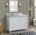 Bellaterra Forli 49 in. Single Sink Vanity in White Finish with Countertop and Sink 400800-49S-WH-WMO