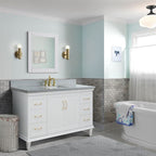 Bellaterra Forli 61 in. Single Vanity in White Finish with Countertop and Sink 400800-61S-WH-BGO
