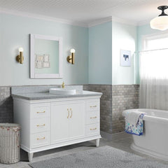 Bellaterra Forli 61 in. Single Vanity in White Finish with Countertop and Sink 400800-61S-WH-BGO