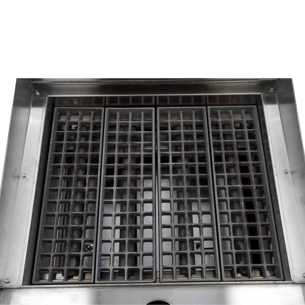 General Foodservice Lava Rock Charbroiler, 4 Burners, 140,000 BTU's, 48", in Stainless Steel GCCB-48