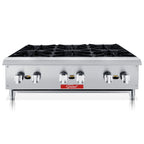 General Foodservice Hot Plate, 6 Burners, 150,000 BTUs, 36", in Stainless Steel GCHP-36-6
