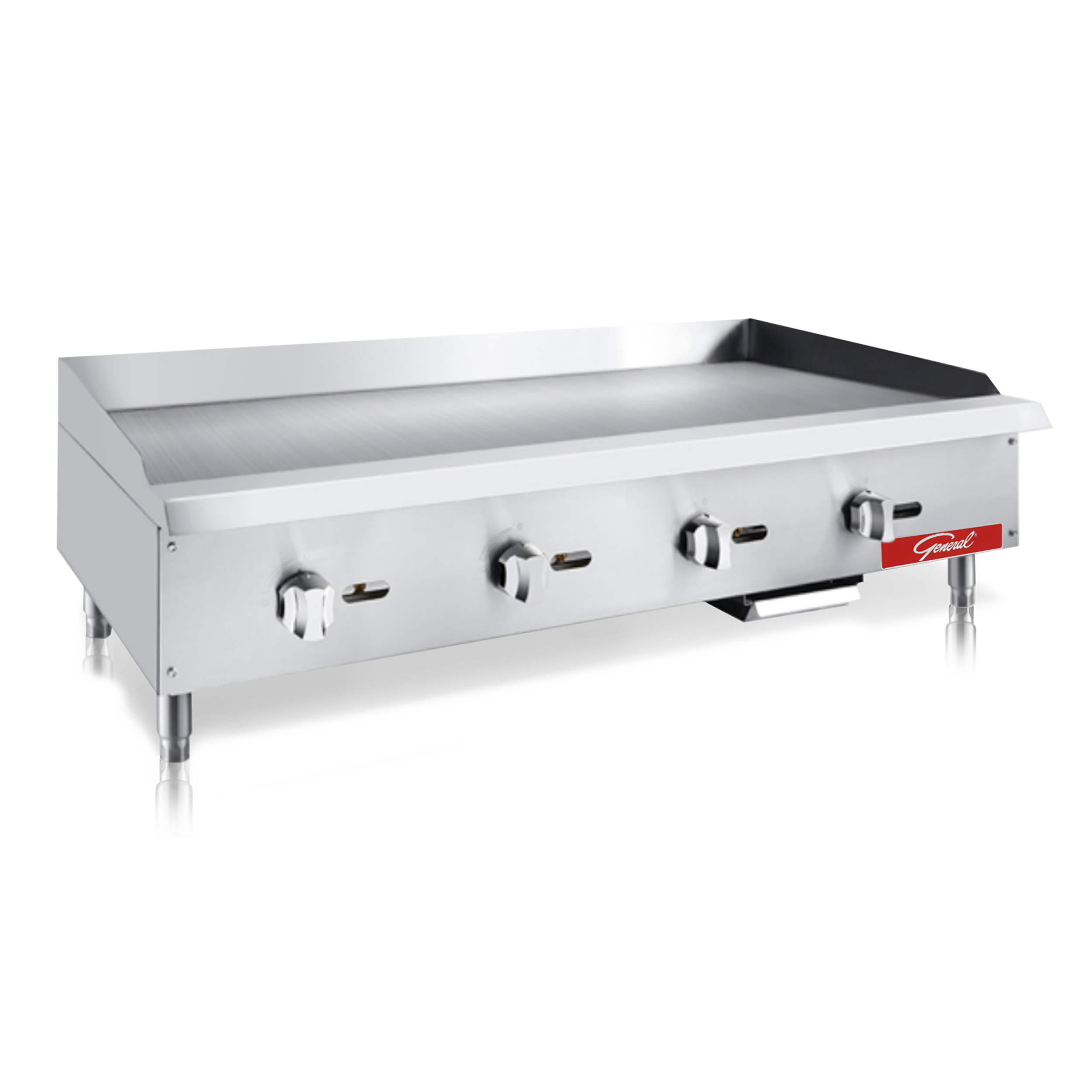 General Foodservice Countertop Gas Griddle, 4 Burners, 120,000 BTU's, 48", in Stainless Steel GCMG-48