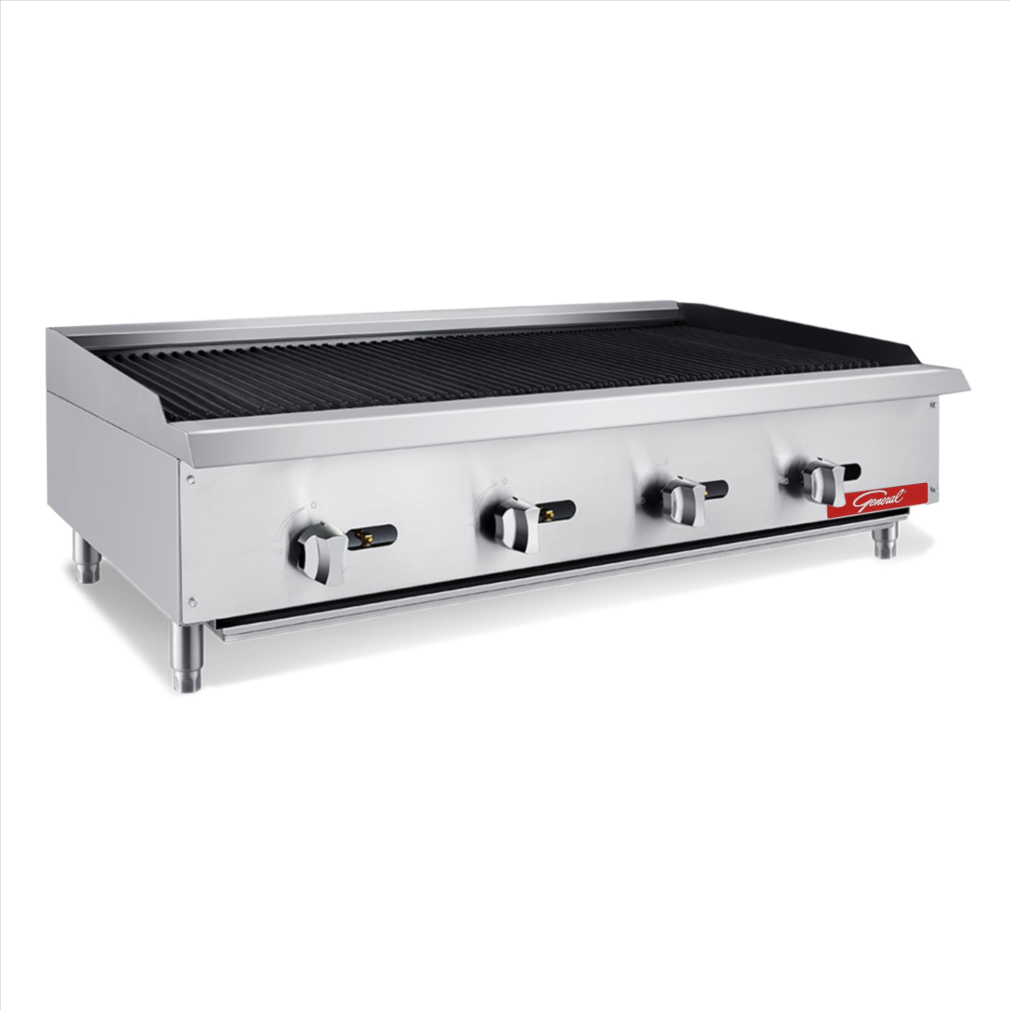 General Foodservice Charbroiler Grill, 4 Burners, 140,000 BTU's, 48", in Stainless Steel GCRB-48