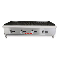 General Foodservice Charbroiler Grill, 4 Burners, 140,000 BTU's, 48", in Stainless Steel GCRB-48