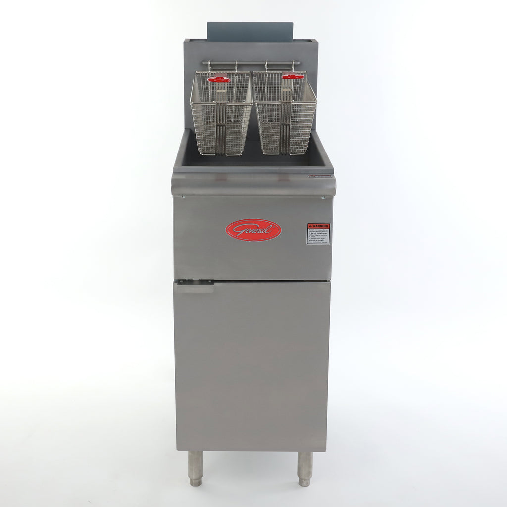 General Foodservice Deep Fryer, 50 lb., 120,000 BTU, in Stainless Steel GFF4-50