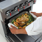 General Foodservice Gas Range with Oven, 4 Burners, 120,000 BTU, 24", in Stainless Steel GR4-24