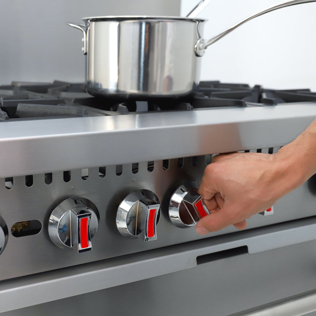 General Foodservice Gas Range with Oven, 6 Burners, 180,000 BTU, 36", in Stainless Steel GR6-36